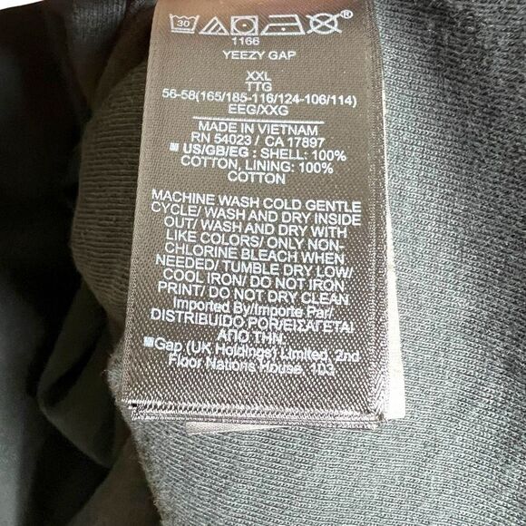 Yeezy Gap Oversized Dove Graphic Top XXL Black Boxy Fit Heavyweight Cotton - Picture 5 of 9